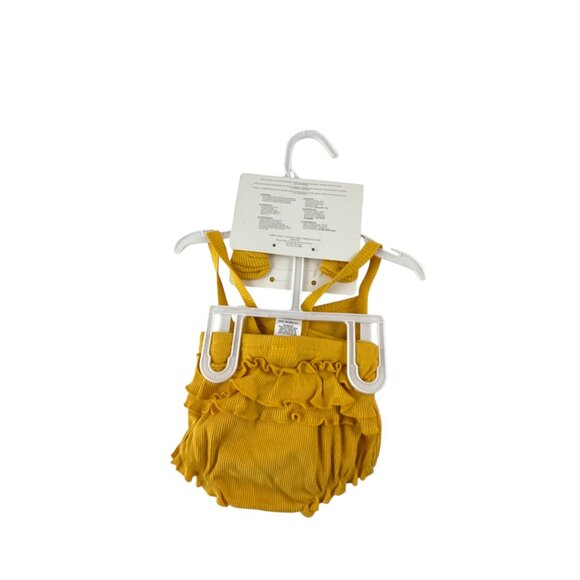 Rachel Zoe Baby Girl Romper Bib Sunglasses Set 0-3M Yellow NWT Outfit Set - Picture 5 of 9